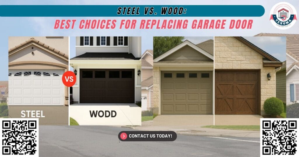 Steel vs. Wood: Best Choices for Replacing Garage Door 1 Steel vs. Wood: Best Choices for Replacing Garage Door - Texoma Garage Door Center Co.