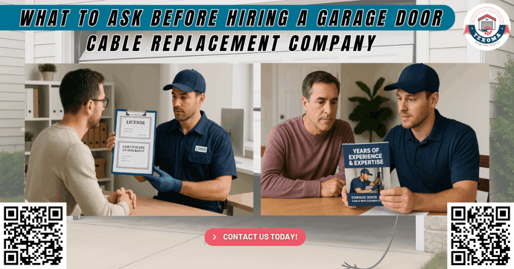 What to Ask Before Hiring a Garage Door Cable Replacement Company 1 Texoma Garage Door Center Co 1 3