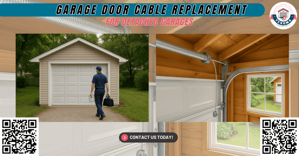 Garage Door Cable Replacement for Detached Garages 1 Garage Door Cable Replacement for Detached Garages - Texoma Garage Door Center Co.