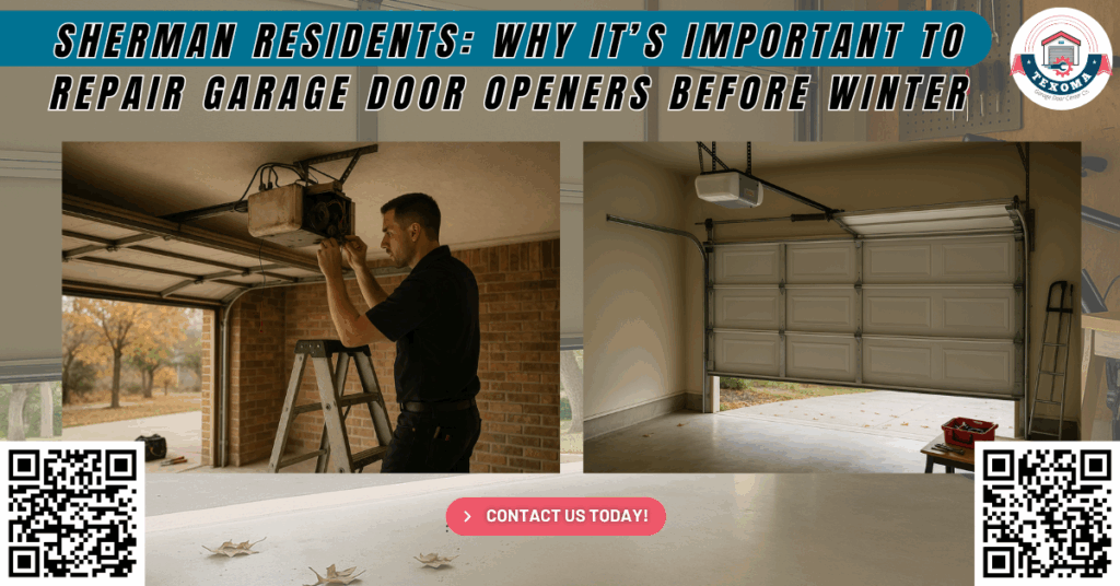 Sherman Residents: Why It’s Important to Repair Garage Door Openers Before Winter 1 Sherman Residents: Why It’s Important to Repair Garage Door Openers Before Winter - Texoma Garage Door Center Co.
